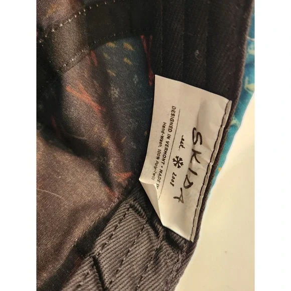 Skida Jackson Hole Ski Gondola 5 Panel Brim Hat Teal Blue Adjustable Cap NEW - Picture 6 of 6